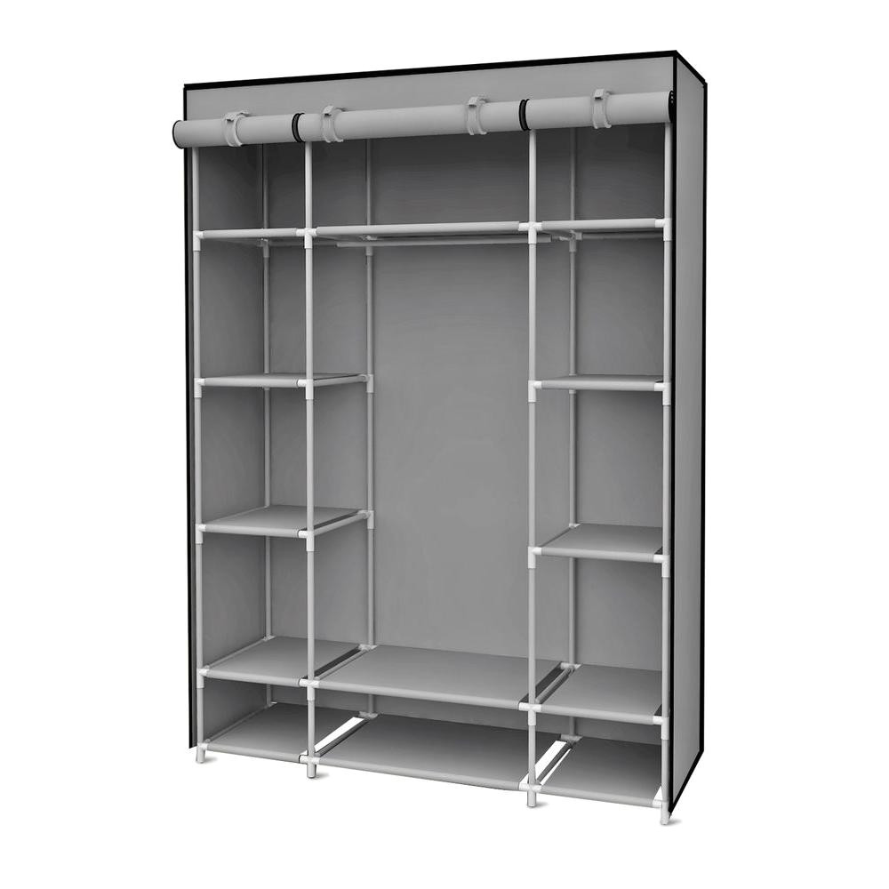 h gray storage closet with shelving sc01506 the home depot