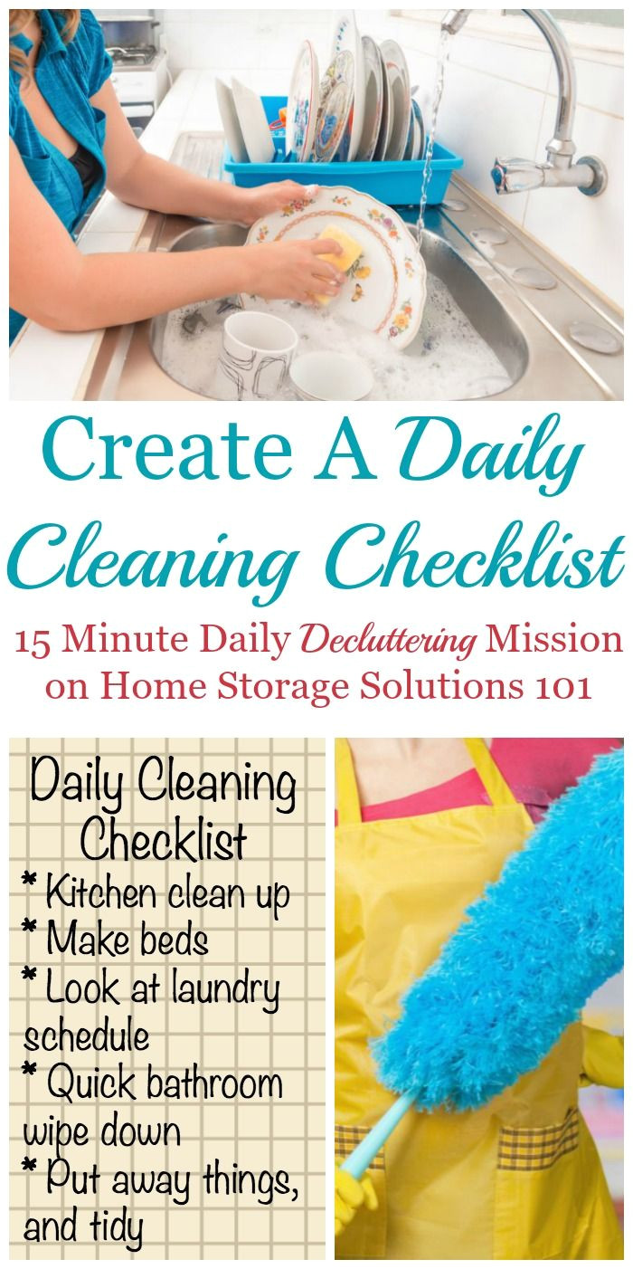 how to make a personalized daily cleaning checklist for your home