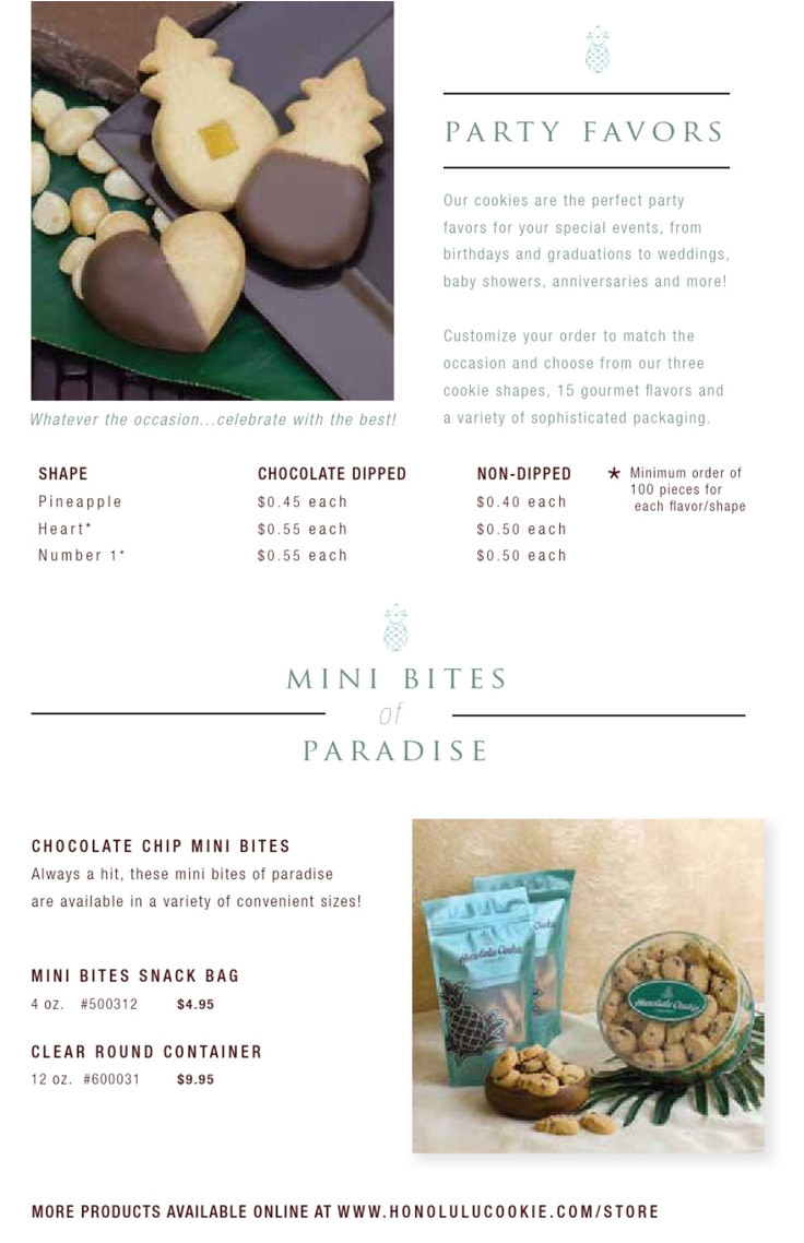 honolulu cookie company retail brochure love how they will do in colors