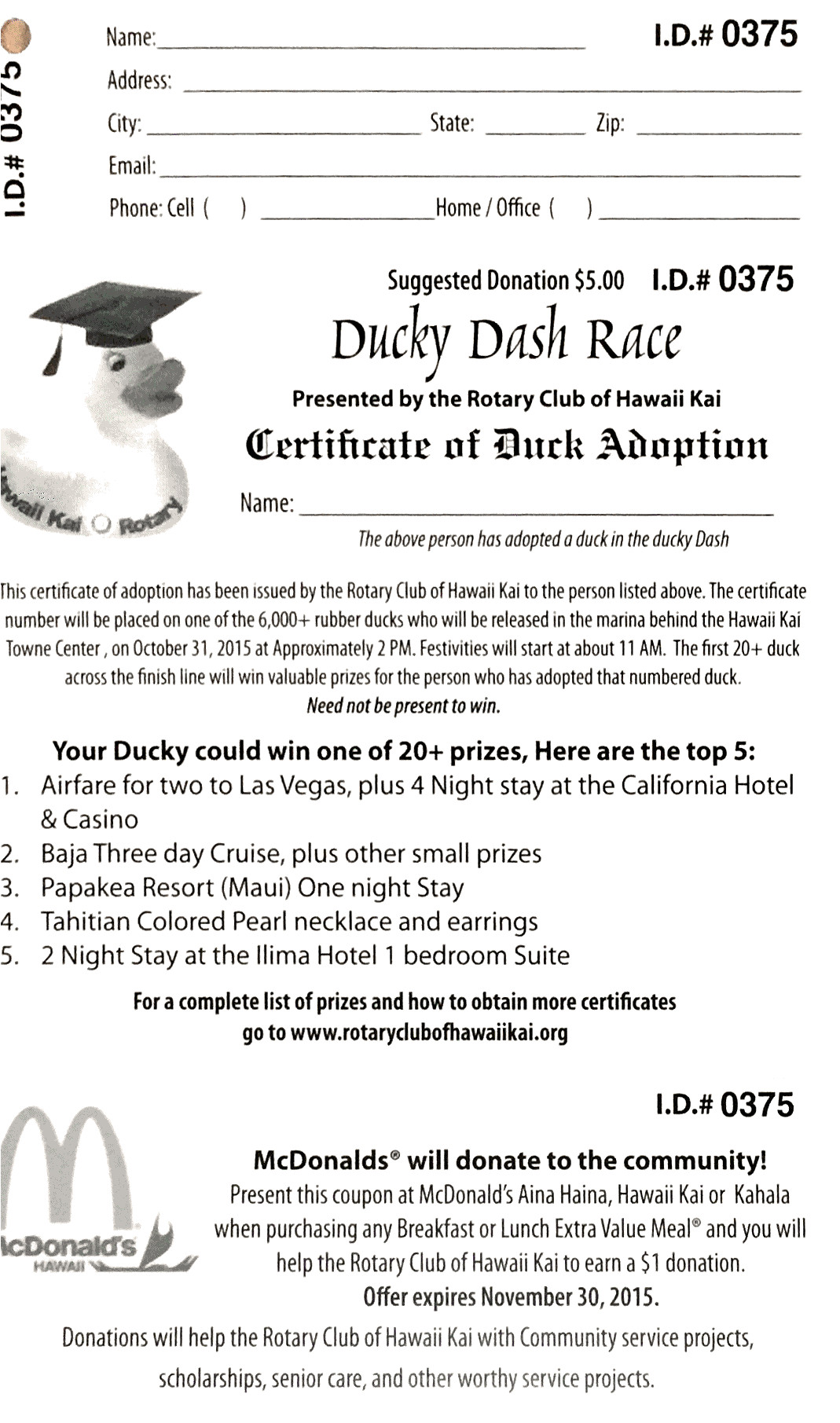 hawaii kai s ducky dash race