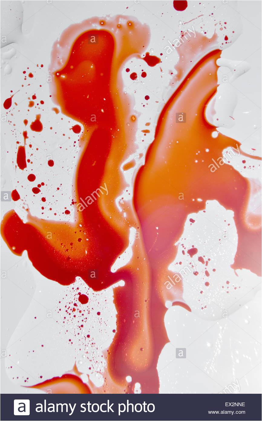 blood spatter red dye stock image