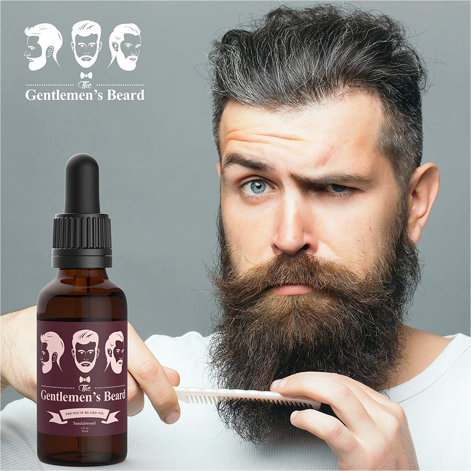 amazon com the gentlemen s beard premium beard oil leave in conditioner softener sandalwood health personal care