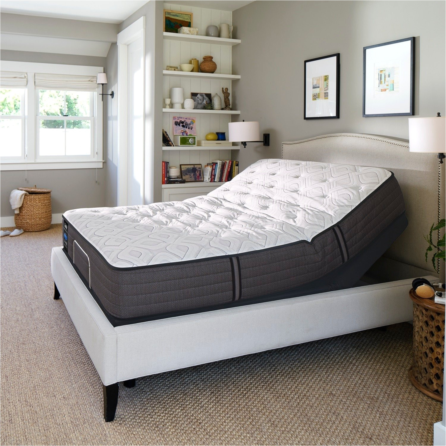 shop sealy response performance 12 5 inch cushion firm california king size gel memory foam ease adjustable mattress set free shipping today