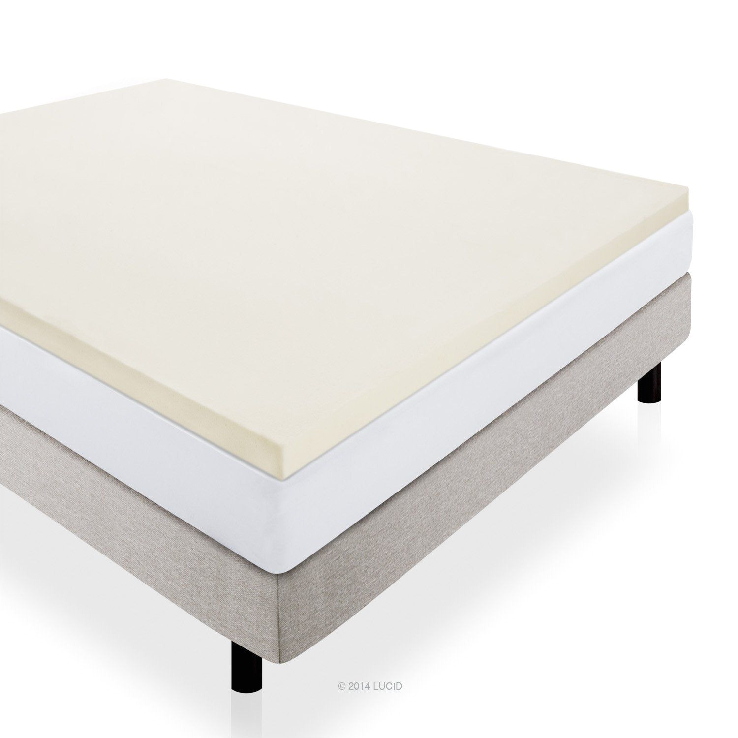 lucid 2 inch foam mattress topper