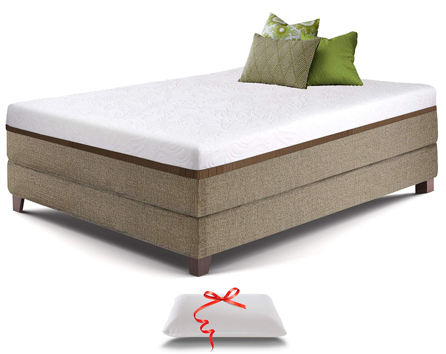 amazon com live sleep ultra queen mattress gel memory foam mattress 12 inch cool bed in a box medium firm advanced support bonus luxury pillow