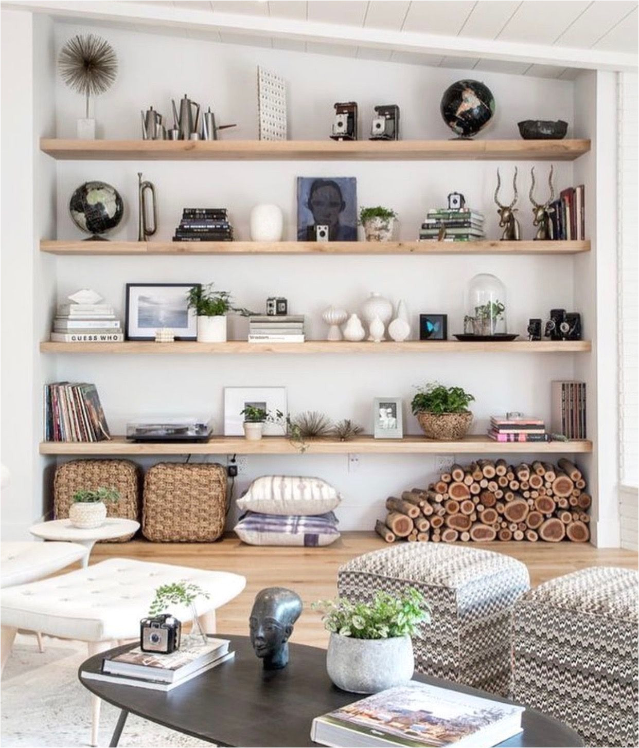 built in shelving possibly paint bottom half of each shelf white