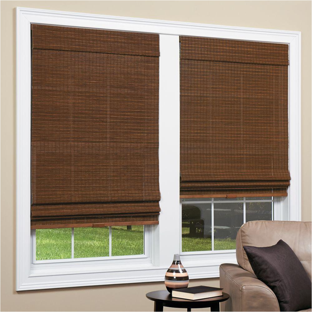 panama natural woven bamboo cordless roman shades 27 in w