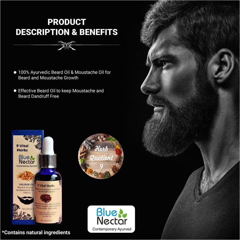 blue nectar ayurvedic beard and moustache growth oil 30 ml amazon in health personal care