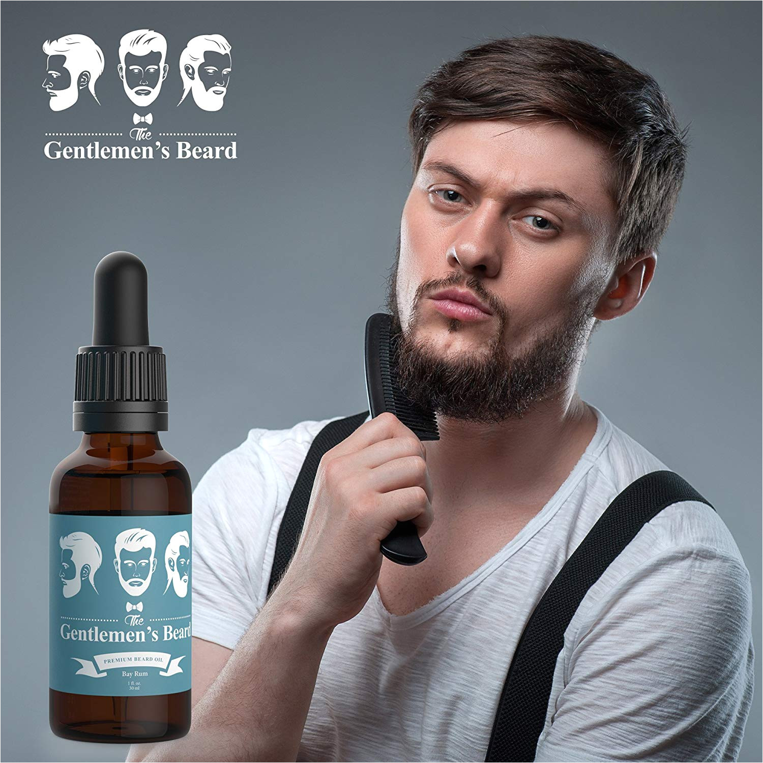 the gentlemen s beard bay rum beard oil 1 oz amazon in health personal care