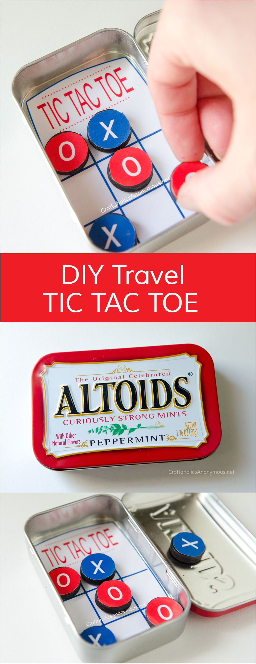 diy pocket tic tac toe game made with altoids tin great activity for road trips or church great kids craft idea for summer or even a handmade christmas