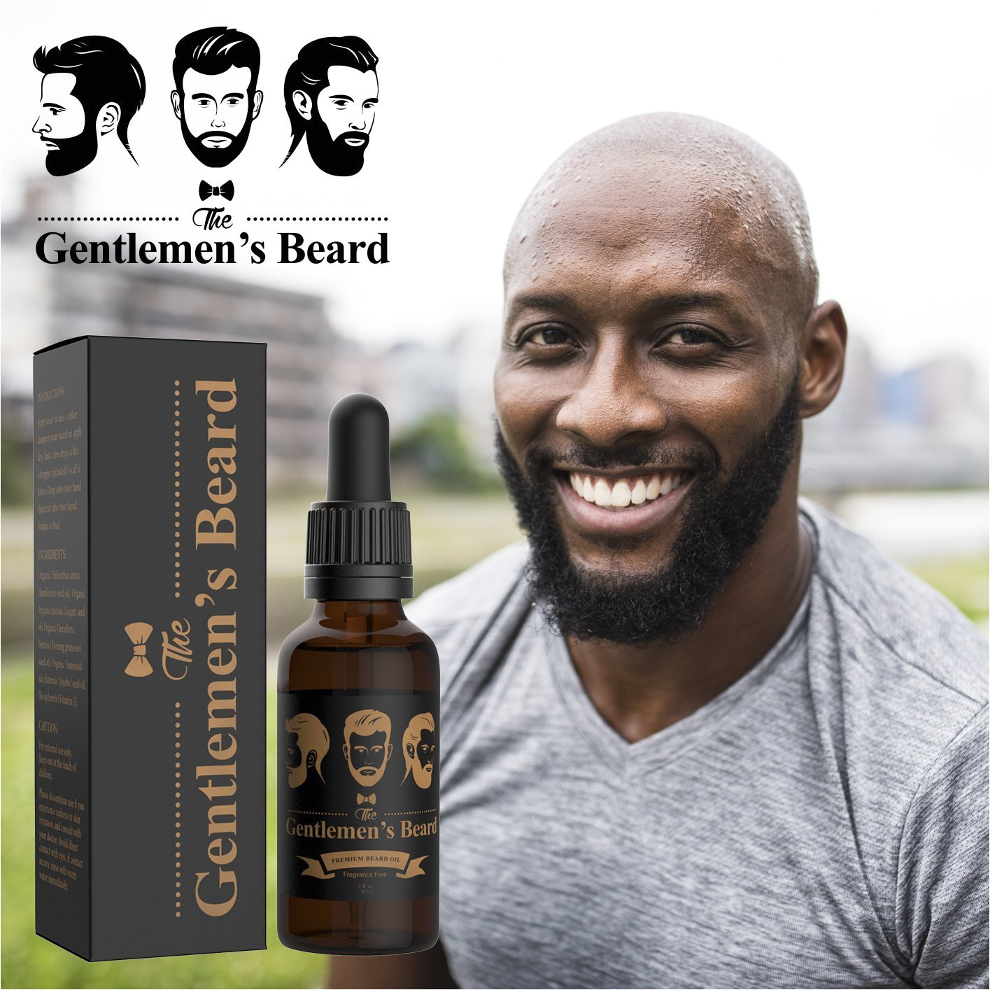 amazon com the gentlemen s beard premium beard oil leave in conditioner softener fragrance free beauty