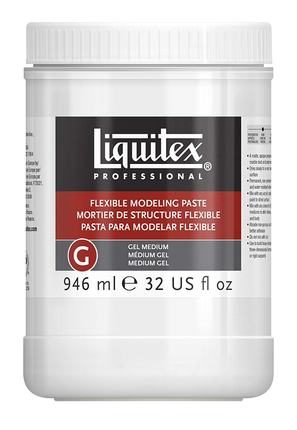 amazon com liquitex professional flexible modeling paste medium 32 oz 8932