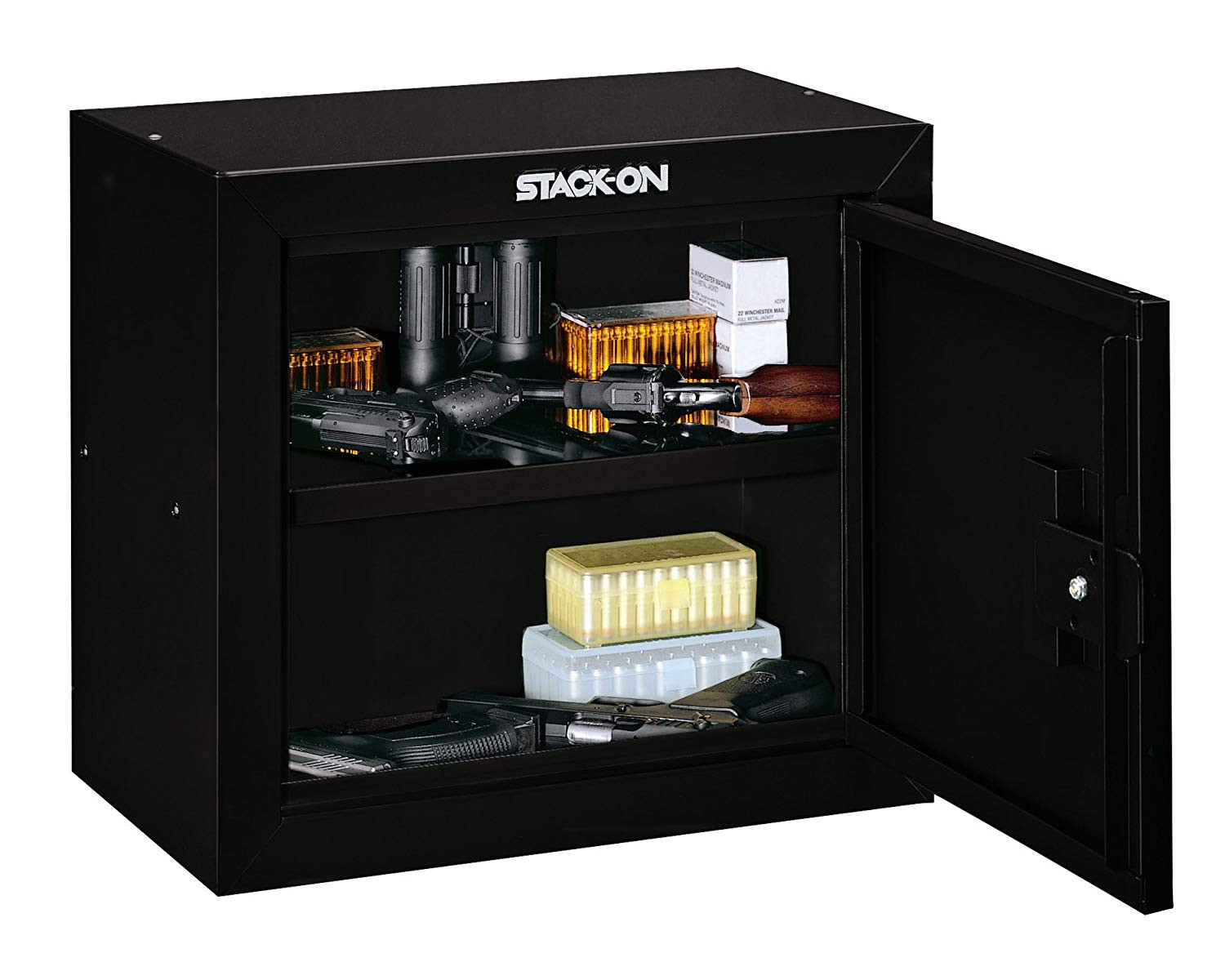 amazon com stack on gcb 500 steel pistol ammo cabinet black home improvement