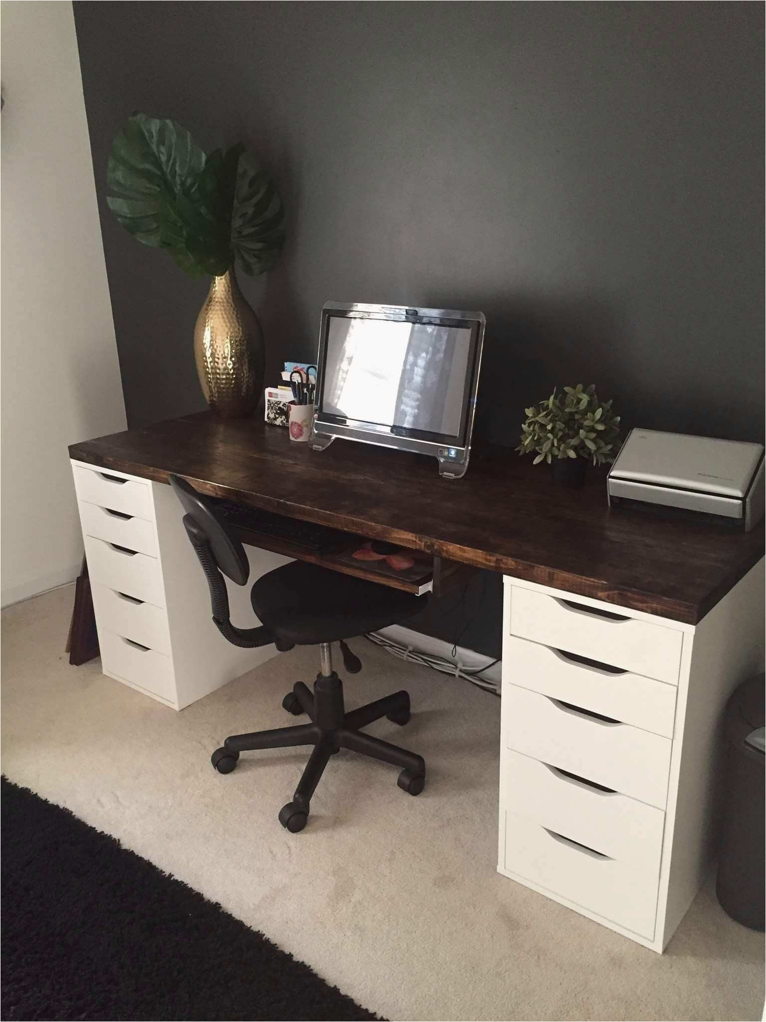 ikea gaming stuhl einzigartig fice desk with ikea alex drawer units as base except use as a