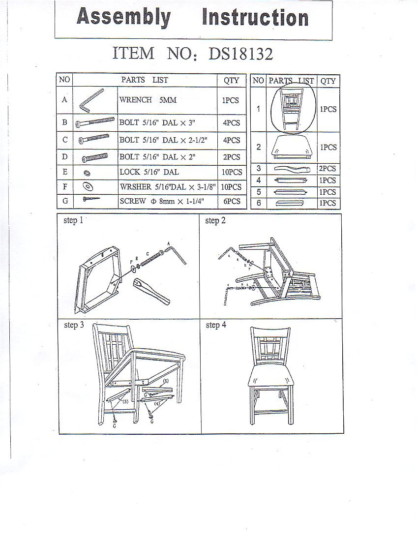 susan dining chair assemble instruction a alinia item alinia dining chair 107661 a anne item anne dining chair a catalina item catalina chair