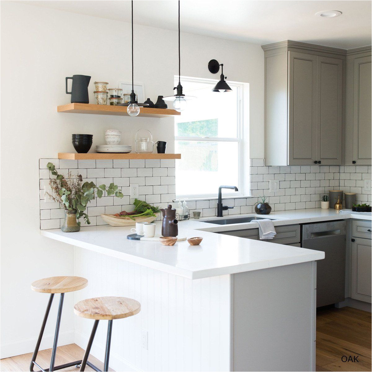 ikea butcher block floating shelves | adinaporter