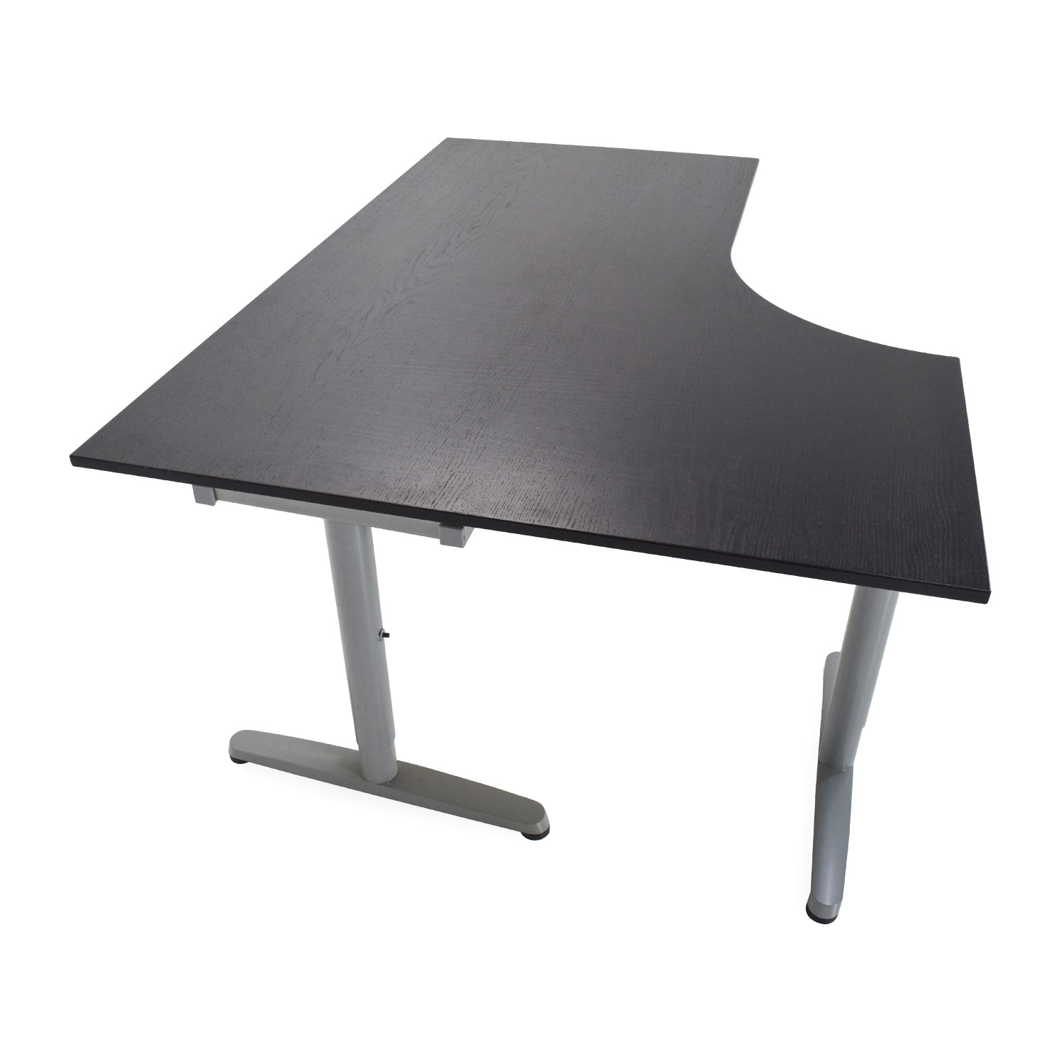 modern ikea galant desk for office corner in black with