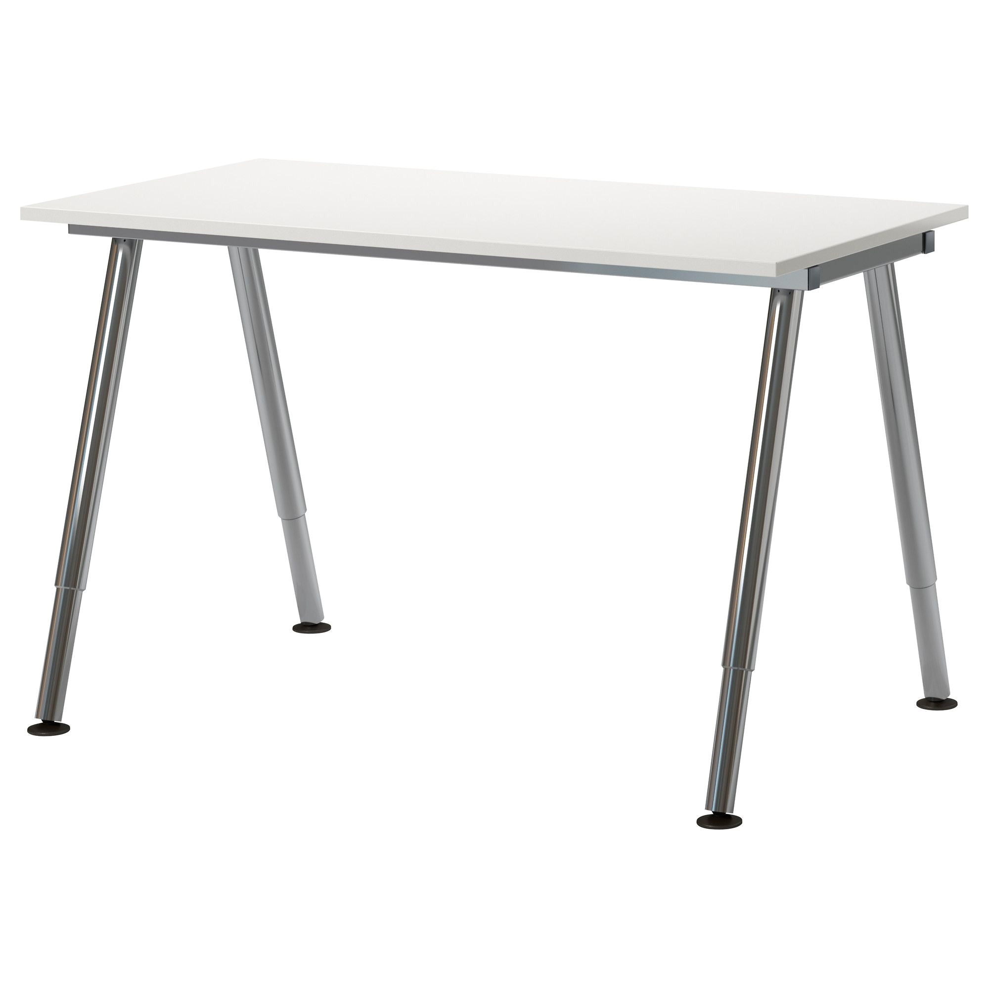 galant desk white a leg chrome plated ikea