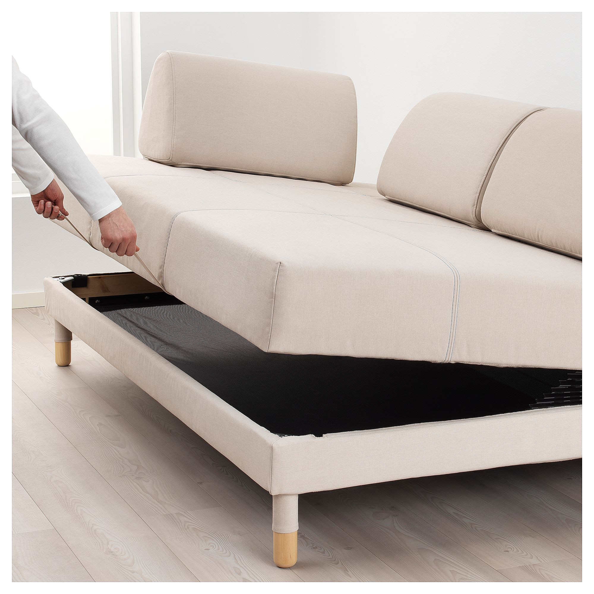 ikea flottebo sofa bed lofallet beige