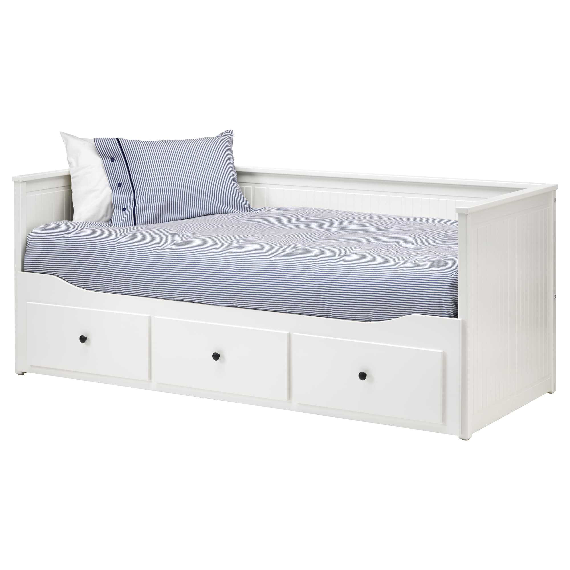 hemnes day bed frame with 3 drawers white 80x200 cm ikea