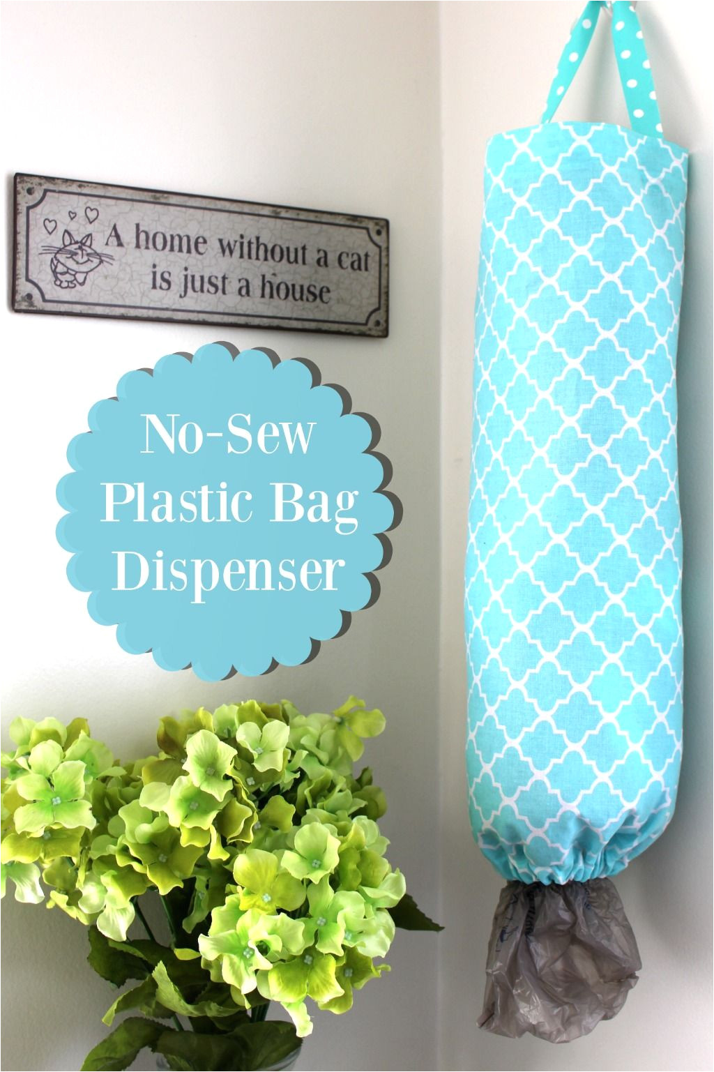 learn how to make your own diy no sew plastic bag dispenser on the blog