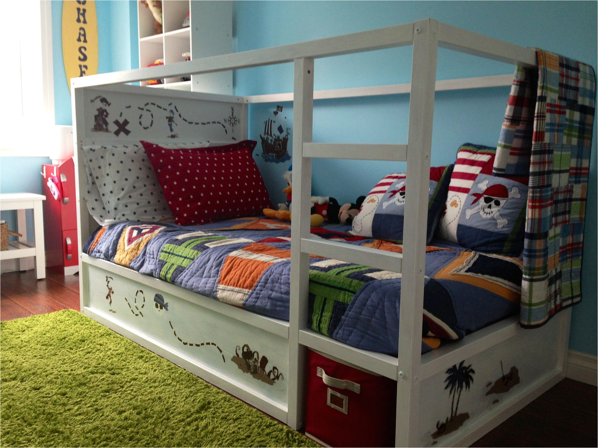 ikea bunk bed made into a pirate ship