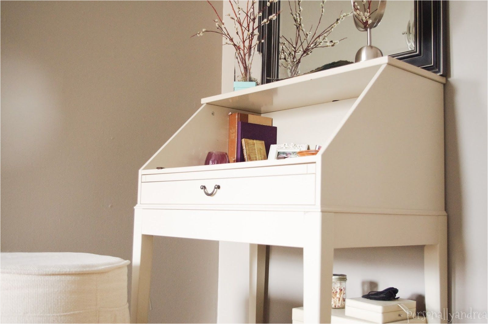 personally andrea diy repurposed ikea desk