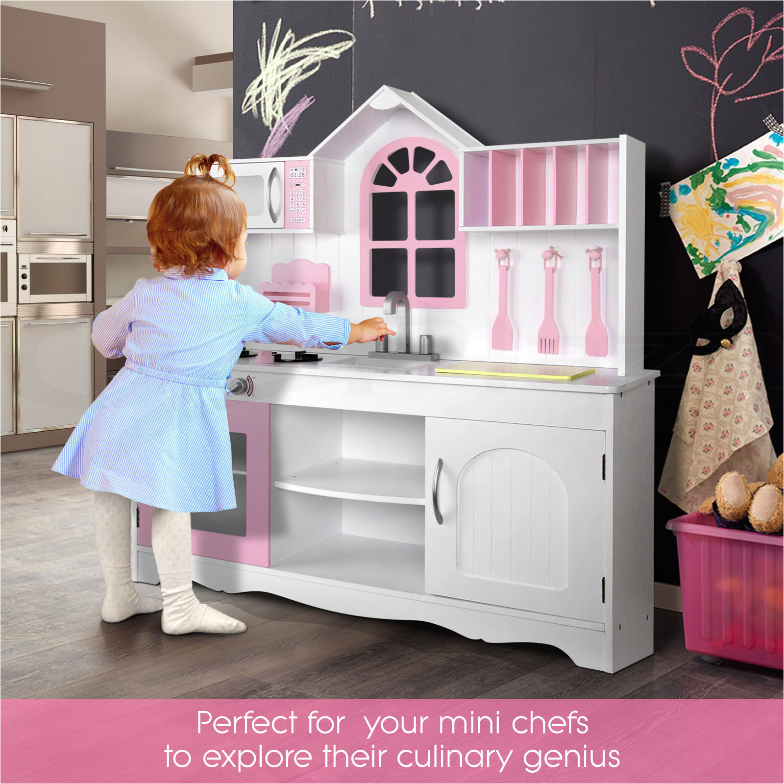 charming imaginarium all in one wooden kitchen set and toy wood kitchen