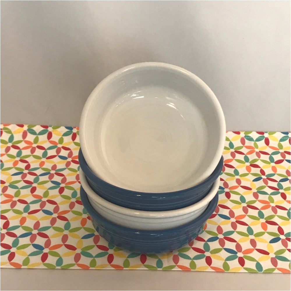 fiestaware small bowl fiesta lapis white 14 oz cereal bowls lot of 4 fiestaware