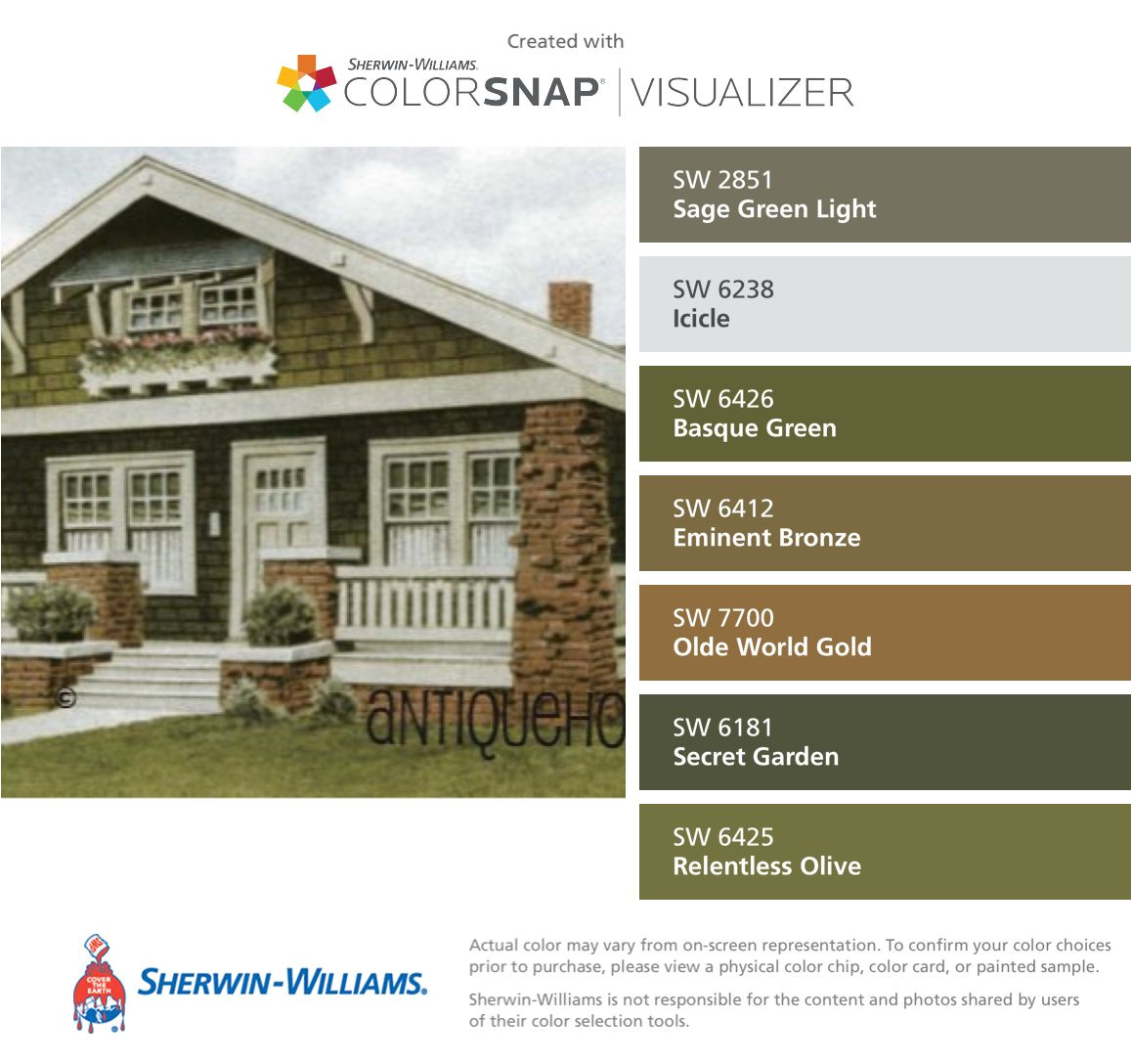 i found these colors with colorsnapa visualizer for iphone by sherwin williams sage green light sw 2851 icicle sw 6238 basque green sw 6426