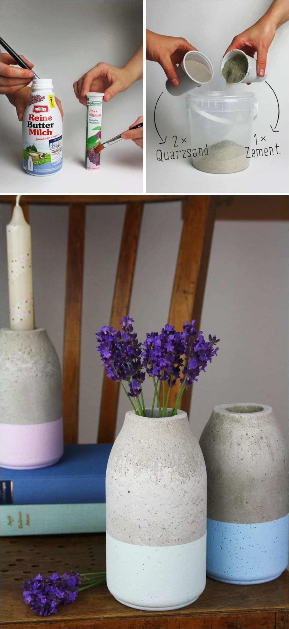 diy florero hormiga n diy concrete vase