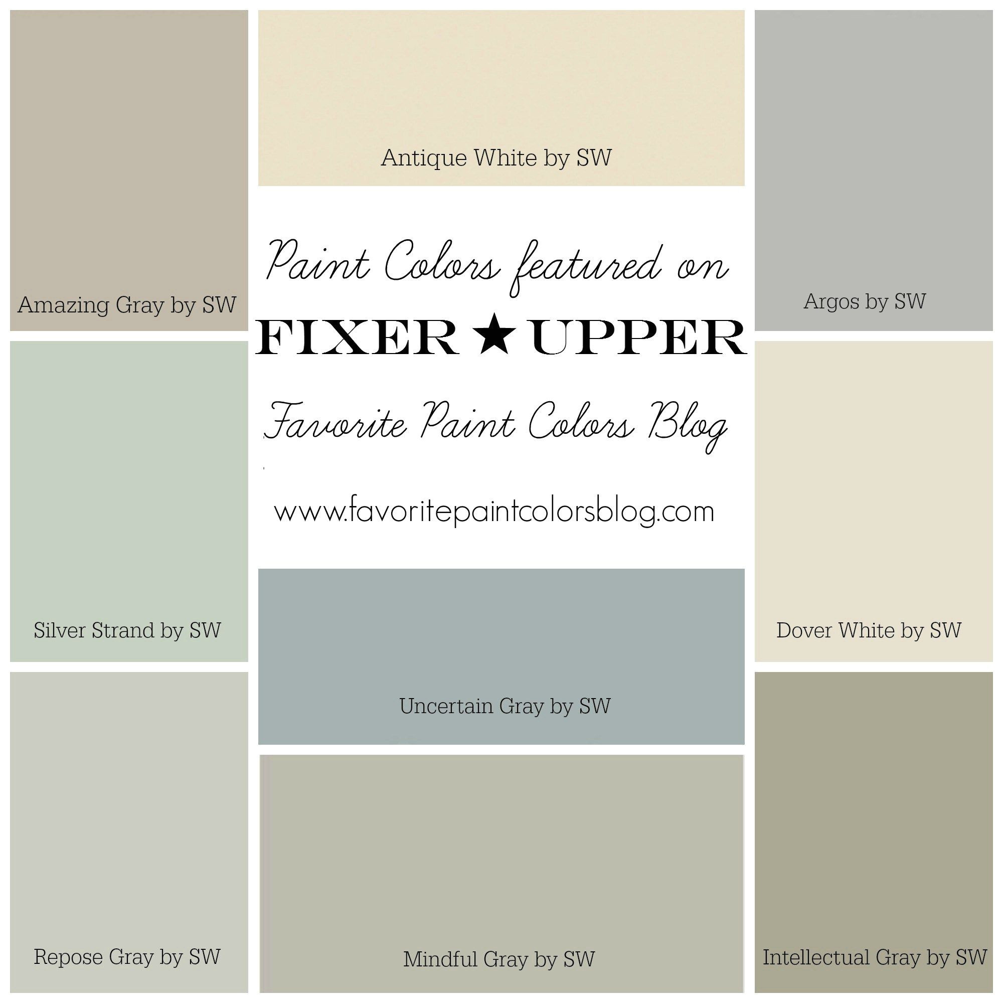 Joanna Gaines Paint Colors Matched to Behr Farmhouse Paint Color Palettes Favorite Paint Colors Remodels