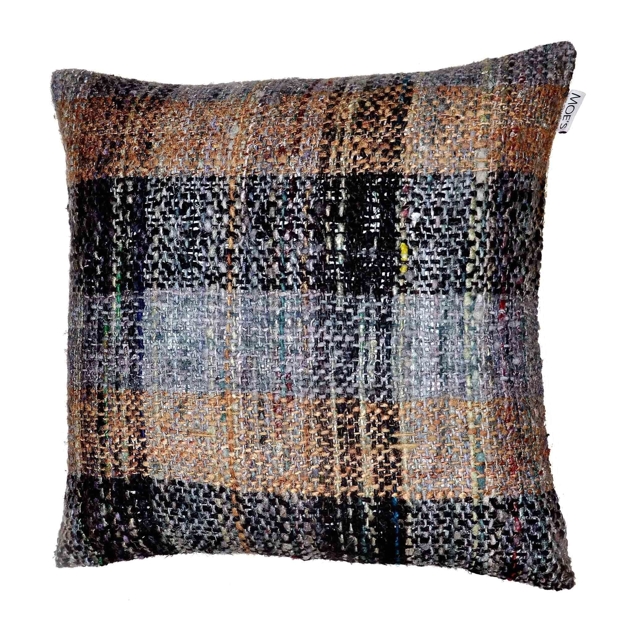 tartan feather cushion 25x25