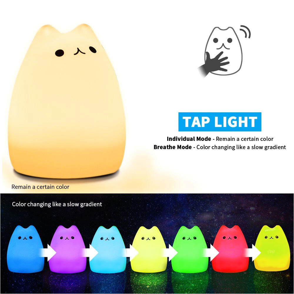 Kuchi Kopi Night Light Ikea Amazon Com Mystery Cat Night Light for Kids soft Silicone Led Baby