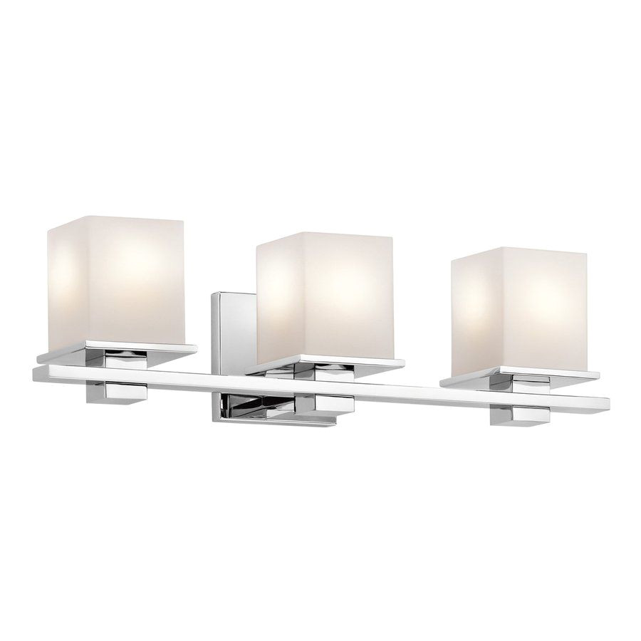 tully 3 light 6 5 in chrome square vanity light