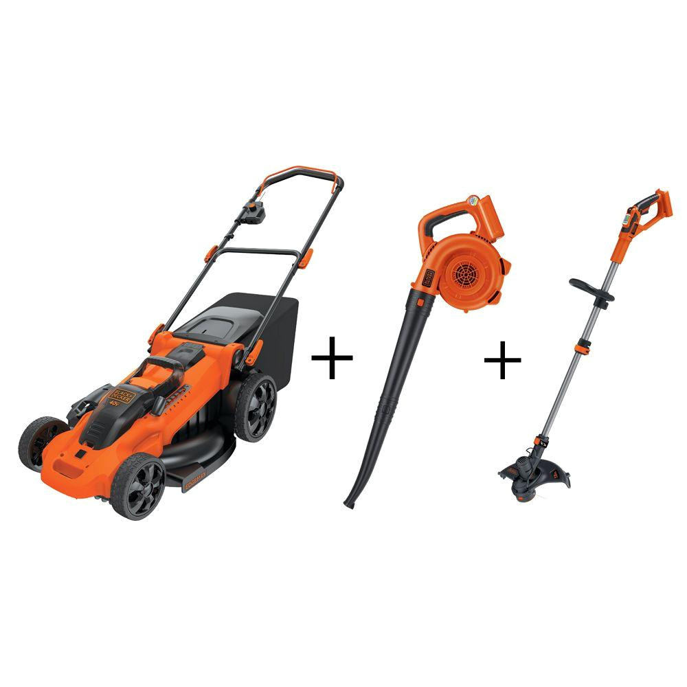 40 volt max li ion cordless battery push mower with bonus