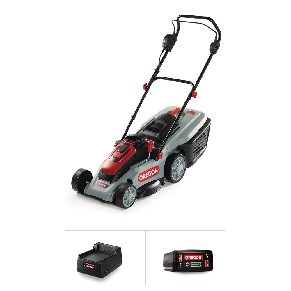 40 volt brushless lithium ion cordless battery walk behind push lawn