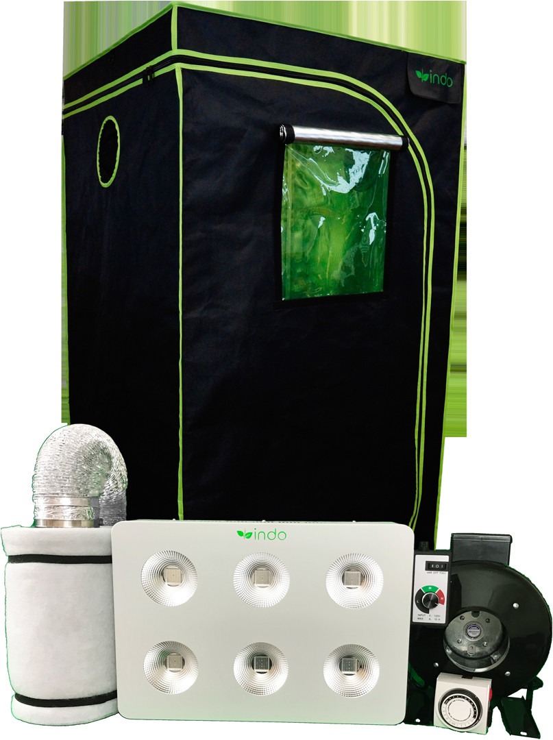 indo complete grow kit 48 x48 x80 1680d grow tent 1200w cob