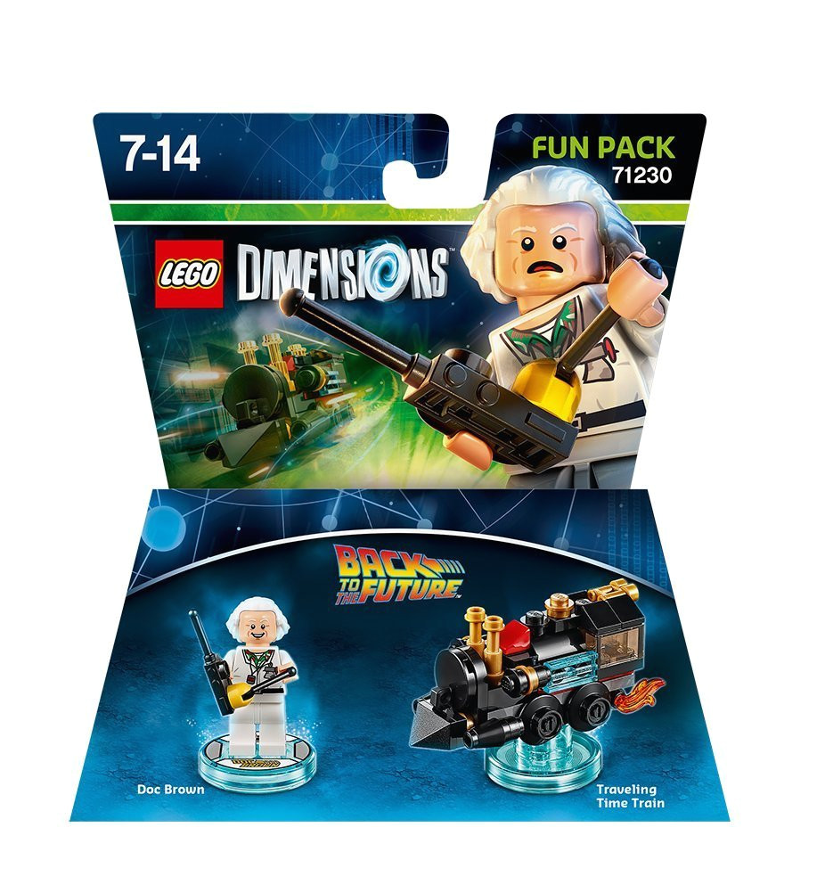 lego dimensions fun pack back to the future doc brown amazon co uk pc video games