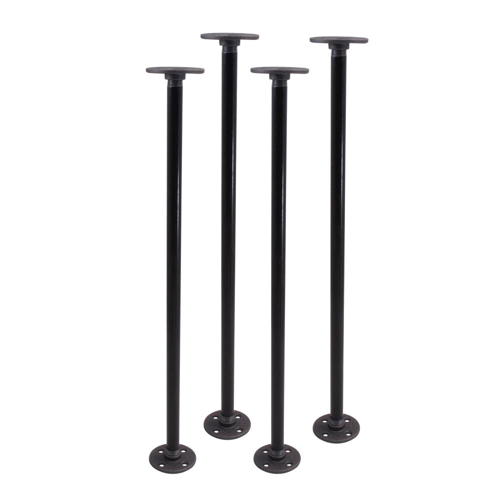 malleable industrial pipe and flange diy table legs in industrial steel