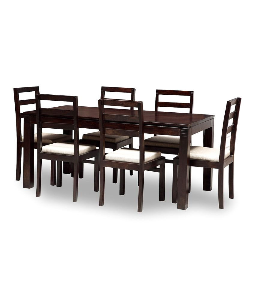 jaipur 6 seater dining set includes dining table plus 6 chairs with cushion