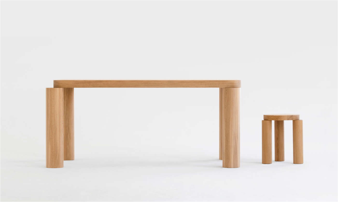 offset dining table by resident