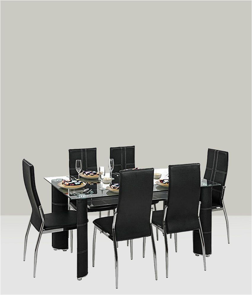 royaloak geneva dining set with 6 chairs modern