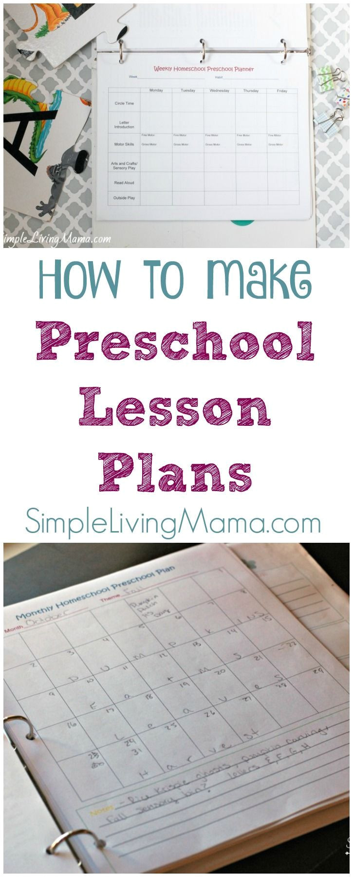 how to make preschool lesson plans