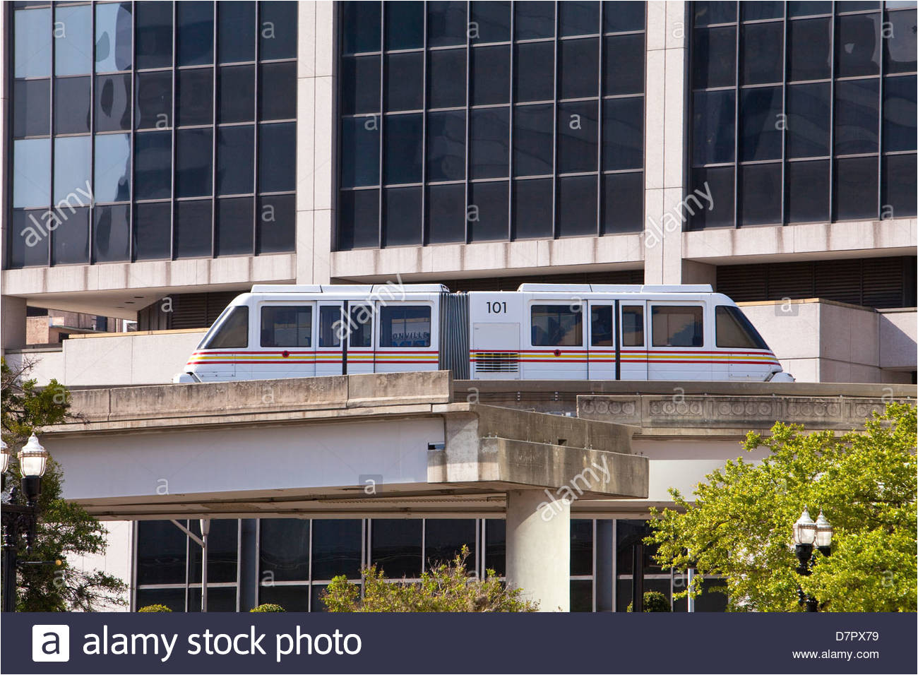 a jta skyway people mover is seen in jacksonville florida stock image