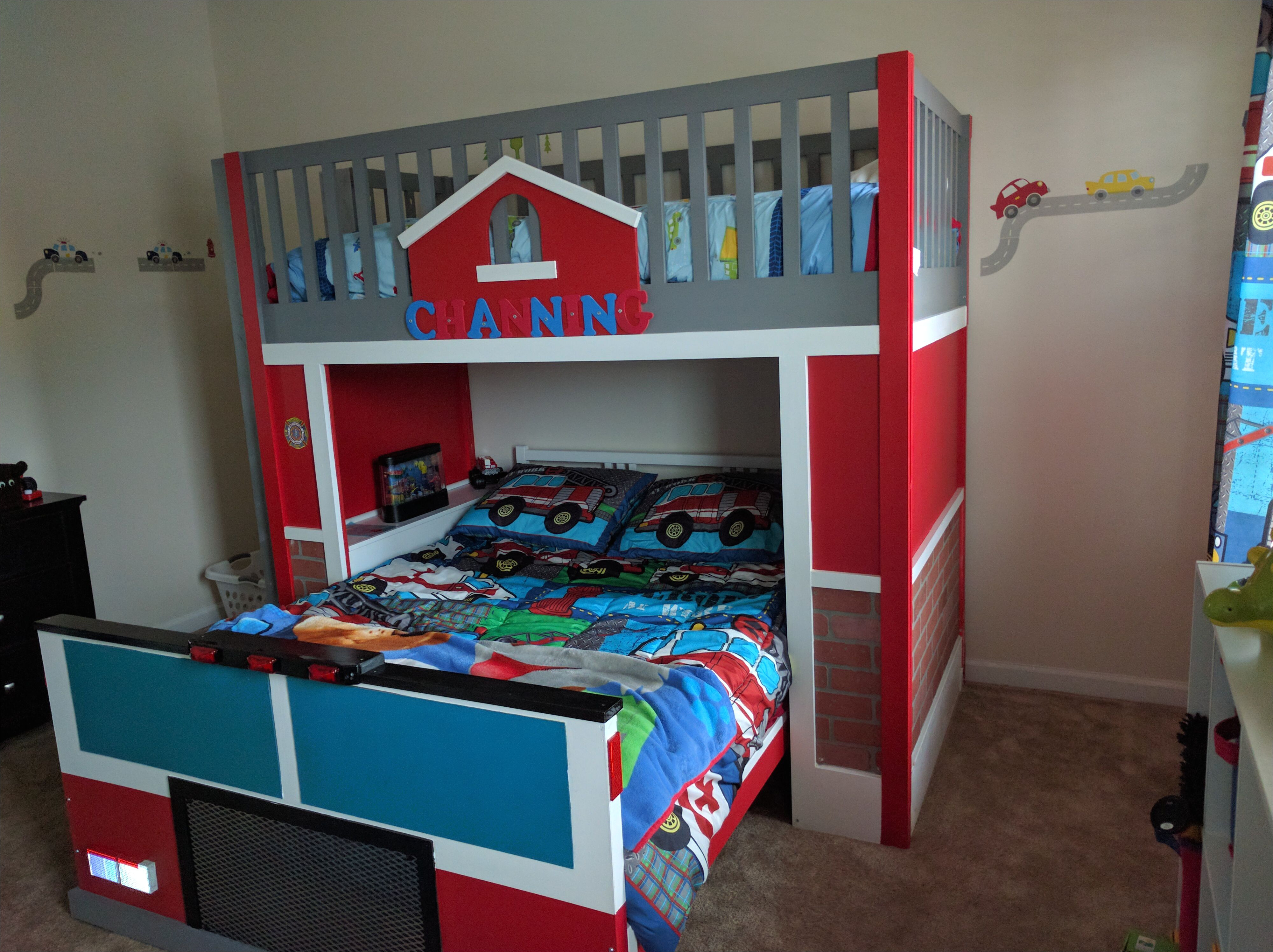 a firetruck loft bed