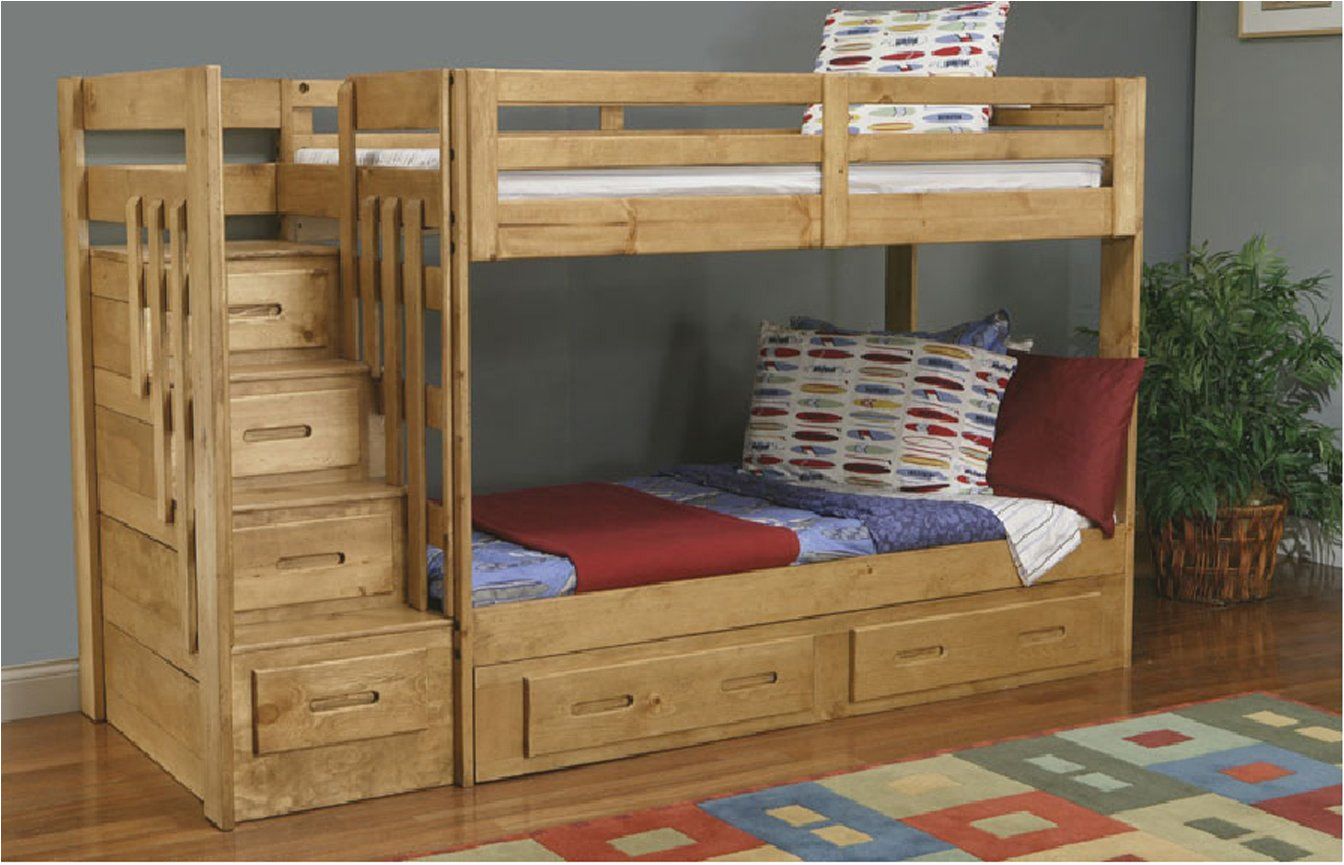 blueprints for bunk beds with stairs storage