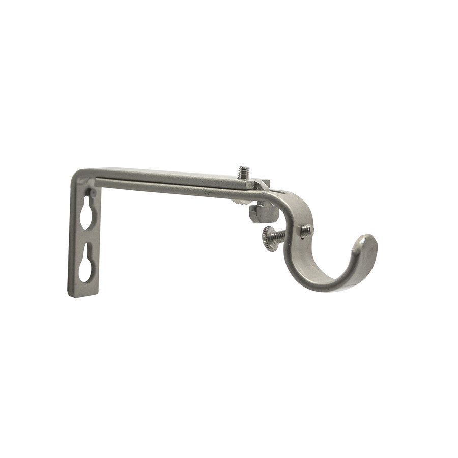 style selections style selctions satin nickel steel single curtain rod bracket