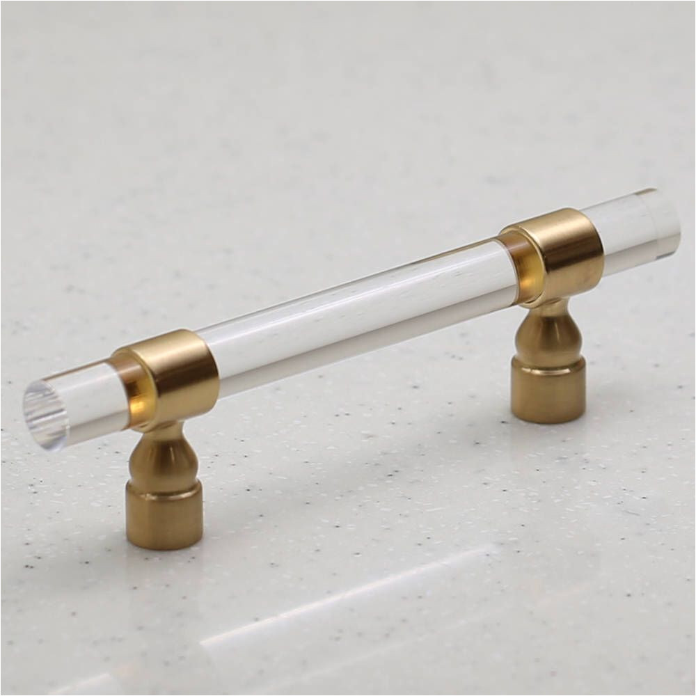 chiaro pull satin gold on lucite c c 96mm