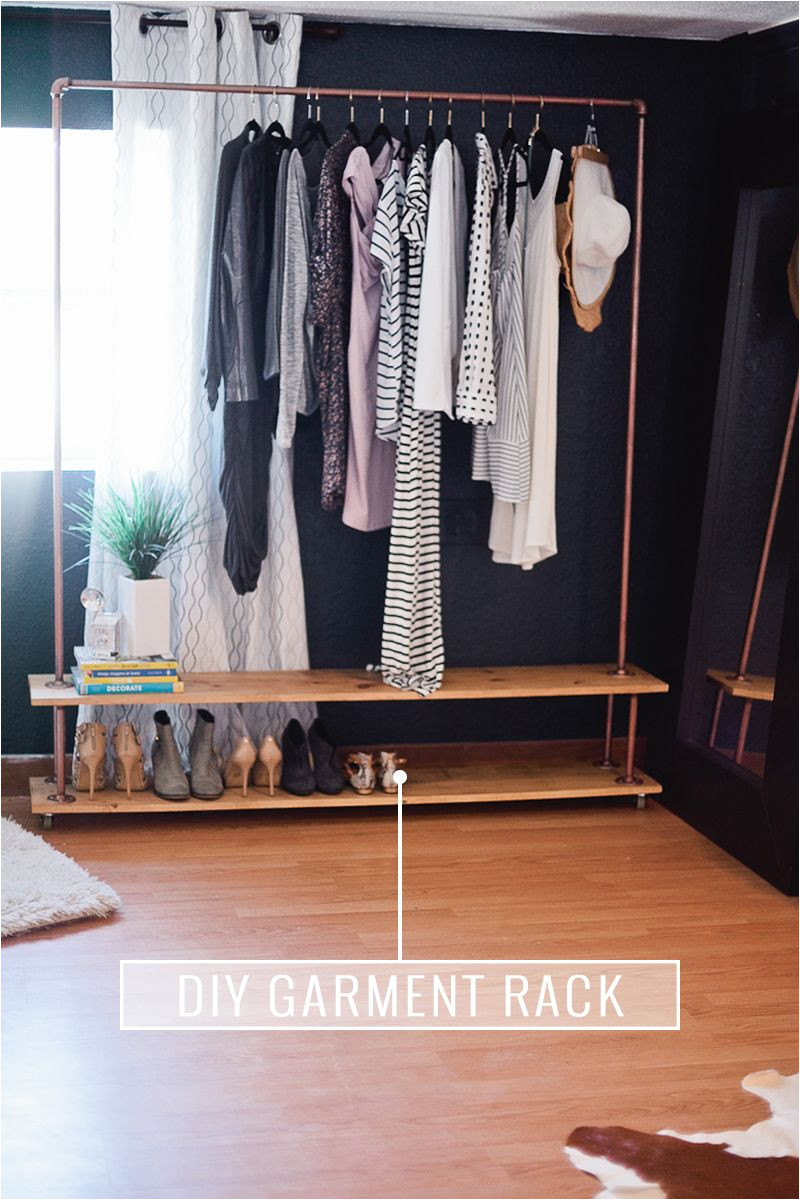 rolling diy garment rack get the full simple and easy tutorial to make your own wardrobe rack